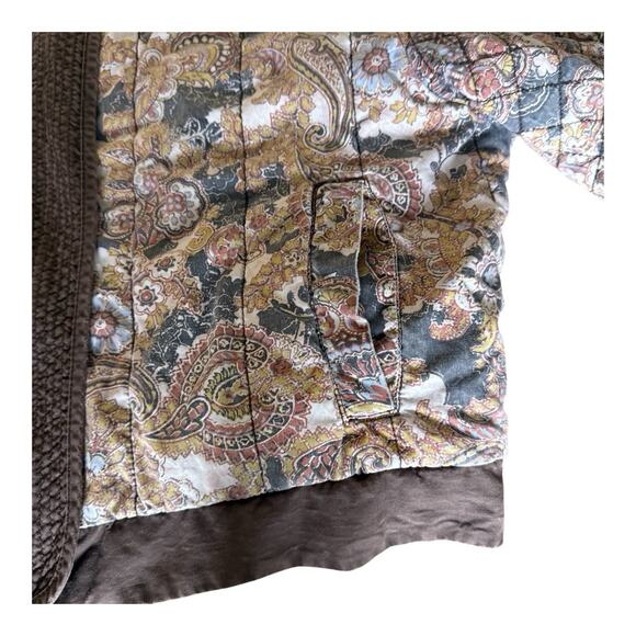 Free People Great Escape Reversible Quilted Bomber Jacket Paisley Print Size S - Picture 8 of 12